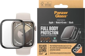 PanzerGlass Screen Protector Full Body D3O für Apple Watch (45mm) schwarz