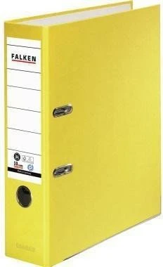 Falken Recycolor Ordner 2-Ring, 80mm, A4, gelb