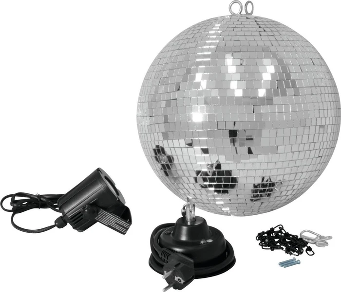 Eurolite Spiegelkugelset 30cm mit LED-Spot