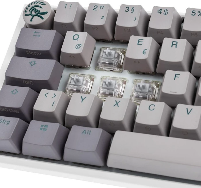 Ducky One 3 Mini, Mist Grey, PBT, LEDs RGB, MX RGB ERGO CLEAR, USB, DE