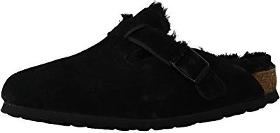 Birkenstock Boston Lammfell schwarz (Damen)
