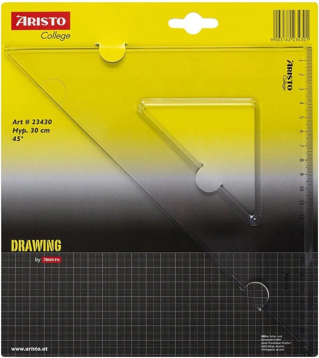 Aristo GEOCollege Zeichendreieck 21cm, transparent