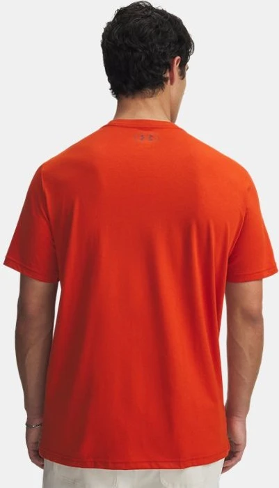 Under Armour Sportstyle Left Chest Funktionsshirt kurzarm surplus orange/cinna red (Herren)
