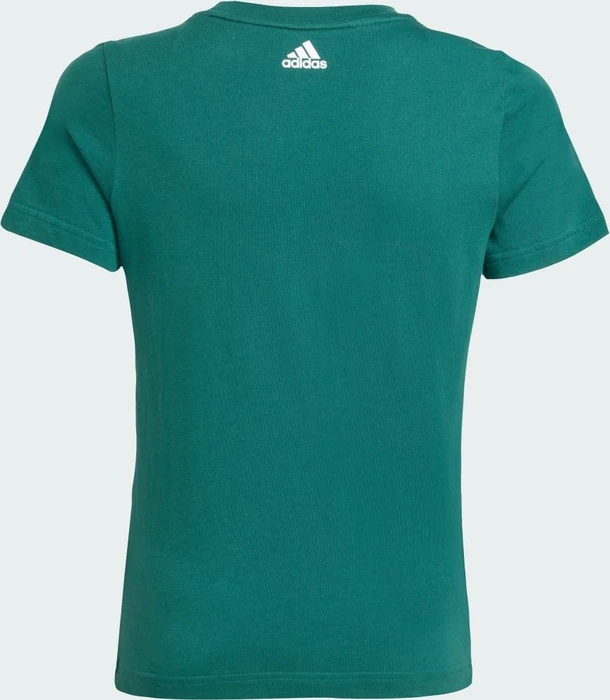 adidas Essentials Linear Logo Cotton Slim Fit T-Shirt kurzarm collegiate green/white (Junior)