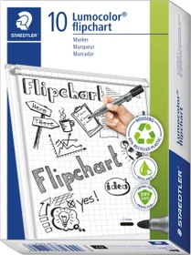 Staedtler Lumocolor Flipchartmarker 356 grün, 10er-Pack