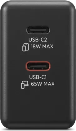 Lenovo Dual USB-C-Ladegerät GaN 65W schwarz
