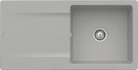 Villeroy & Boch Siluet Flat 980x490mm Einbau Becken reversibel mit Ablauffernbedienung fossil