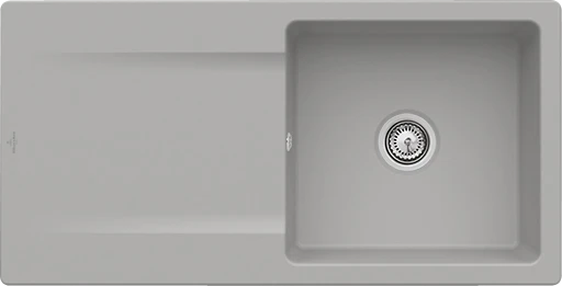 Villeroy & Boch Siluet Flat 980x490mm Einbau Becken reversibel mit Ablauffernbedienung fossil