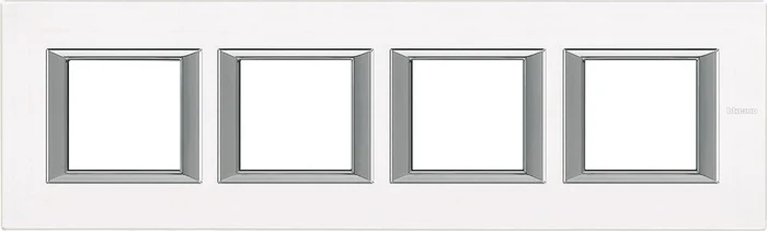 Legrand Axolute Abdeckrahmen 4-fach, White Glass
