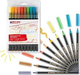 edding 1340 Pinselstift soft colors sortiert, 10er-Set