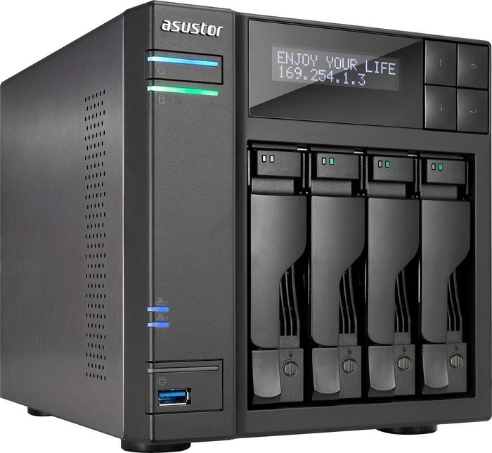 Asustor AS6204T, 2GB RAM, 2x RJ-45 1000Base-T, 3x USB-A 3.0