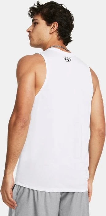 Under Armour Tech Funktionsshirt ärmellos weiß/schwarz (Herren)