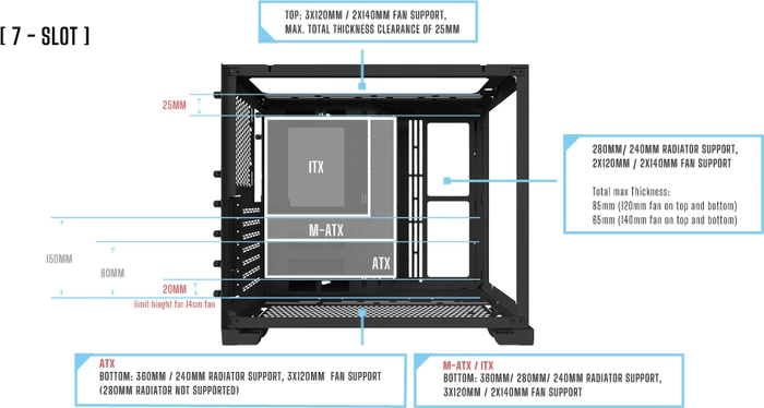 Lian Li O11 Dynamic / O11D Mini, schwarz, Glasfenster