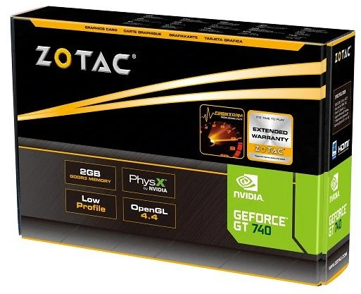 Zotac GeForce GT 740 low profile, 2GB DDR3, VGA, DVI, HDMI