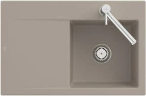Villeroy & Boch Subway Style 45 Einbau Becken links mit Excenterbetätigung graphite