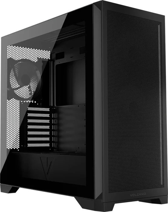 Modecom Volcano Expanse S Apex ARGB Midi, schwarz, Glasfenster