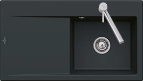 Villeroy & Boch Subway Style 50 Einbau Becken rechts pure black