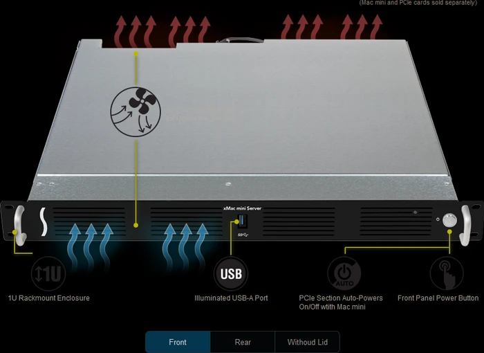 Sonnet xMac mini Server Thunderbolt 3 Edition, Erweiterungsgehäuse für PCIe, Thunderbolt 3 / USB-C 3.1