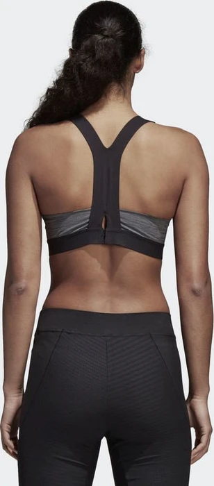 adidas Stronger For It Racer-Back Heather Sport-BH dark grey heather/black (Damen)