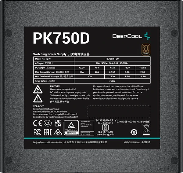 DeepCool PK Series PK750D 750W, ATX 2.4