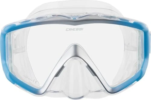 Cressi Liberty Triside Tauchermaske transparent/blau/silber