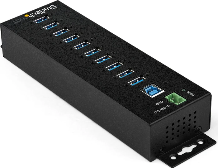 StarTech Industrial Railmount USB-Hub, 10x USB-A 3.0, USB-B 3.0 [Buchse]