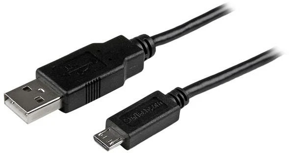 StarTech Slim-USB-A 2.0 auf USB 2.0 Micro-B Adapterkabel schwarz, 2m (USBAUB2MBK)