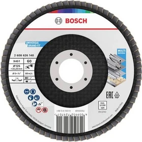 Bosch Professional X451 Fächerschleifscheibe T29 K60, 125x22.23mm, 1 Stück