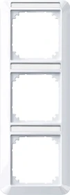 Merten System M 1-M Rahmen 3fach senkrecht Thermoplast brillant, aktivweiß