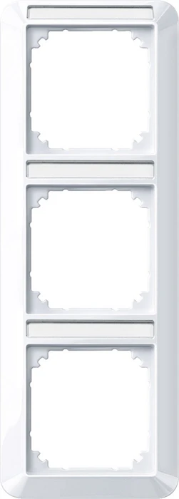 Merten System M 1-M Rahmen 3fach senkrecht Thermoplast brillant, aktivweiß