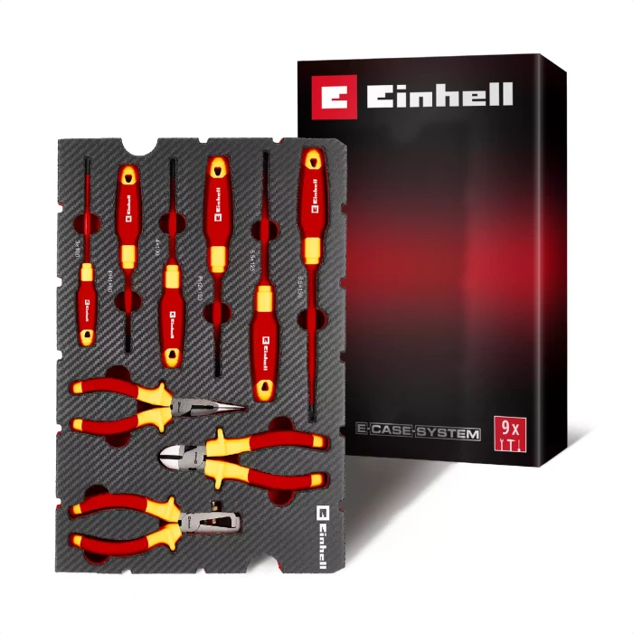 Einhell E-Case Inlay Elektriker-Werkzeuge Handwerkzeugset, 9-tlg.