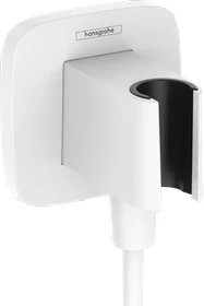 Hansgrohe FixFit Q Wandanschluss mit Brausehalter mattweiß