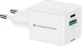 Conceptronic 2-Port 20W GaN USB-PD-Ladegerät weiß