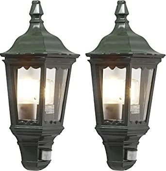 Konstsmide Firenze Halbschale 25cm Sensor Wandleuchte grün