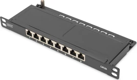Digitus Professional Patchpanel Cat6, 8-Port, schwarz