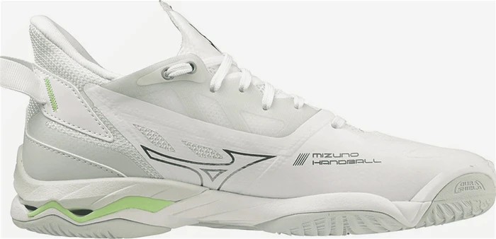 Mizuno Wave Mirage 5 Handballschuhe white/gridge/patina green (Damen)