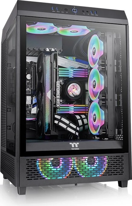 Thermaltake The Tower 500, schwarz, Glasfenster