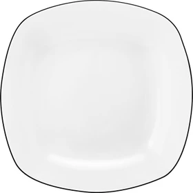 Seltmann Weiden Lido Black Line Suppenteller eckig 21x21cm