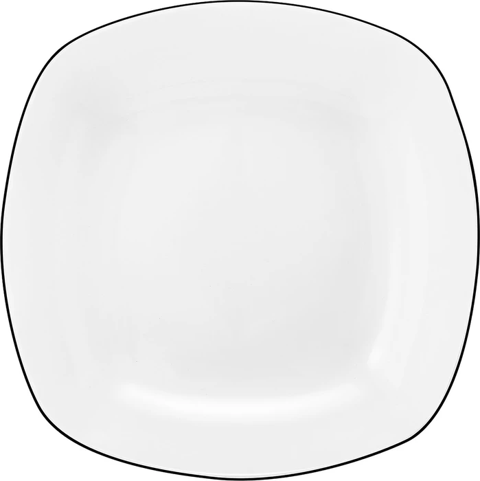 Seltmann Weiden Lido Black Line Suppenteller eckig 21x21cm