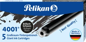 Pelikan 4001 Großraum-Tintenpatrone brillantschwarz, 5er-Pack
