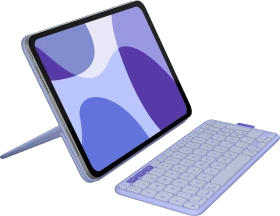 Logitech Flip Folio für iPad Pro 11" (M4/M5) und iPad Air 11" (M2/M3), Lilac, UK