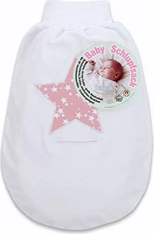 Babybay Schlupfsack Babyschlafsack Stern weiß/beere