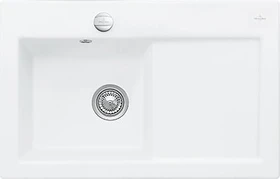 Villeroy & Boch Subway 45 Einbau Becken links mit Ablauffernbedienung weiß alpin