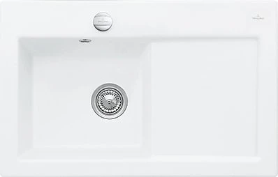 Villeroy & Boch Subway 45 Einbau Becken links mit Ablauffernbedienung weiß alpin