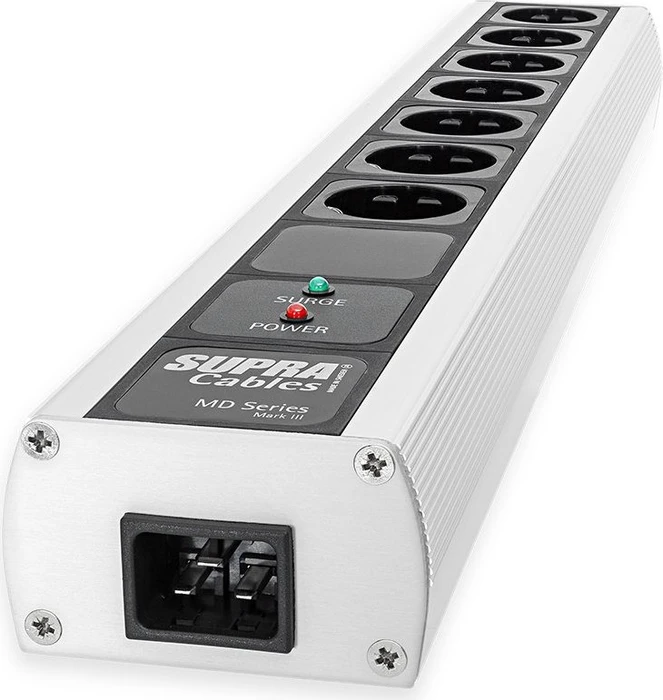 Supra Cables LoRad MD07DC-16-EU/SP MK3 mit DC-Blocker, Überspannungsschutz und Netzfilter, 7-fach, schwarz/silber
