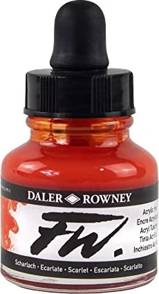 Daler Rowney FW Acrylic Ink scarlet, 29.5ml