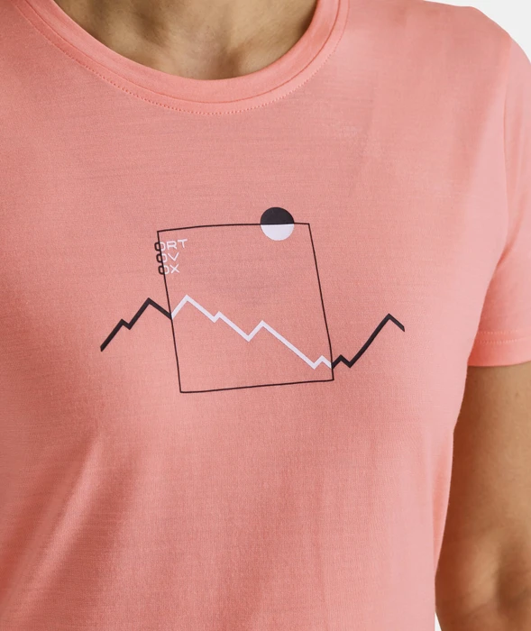 Ortovox 150 Cool Peak Focus Funktionsshirt kurzarm blossom (Damen)