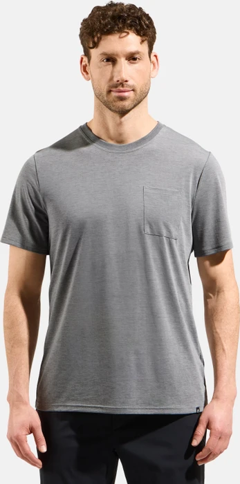 Odlo Essentials Natural Funktionsshirt kurzarm grey melange (Herren)