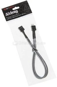 BitFenix Alchemy interne USB-Verlängerung, 0.3m, sleeved silber