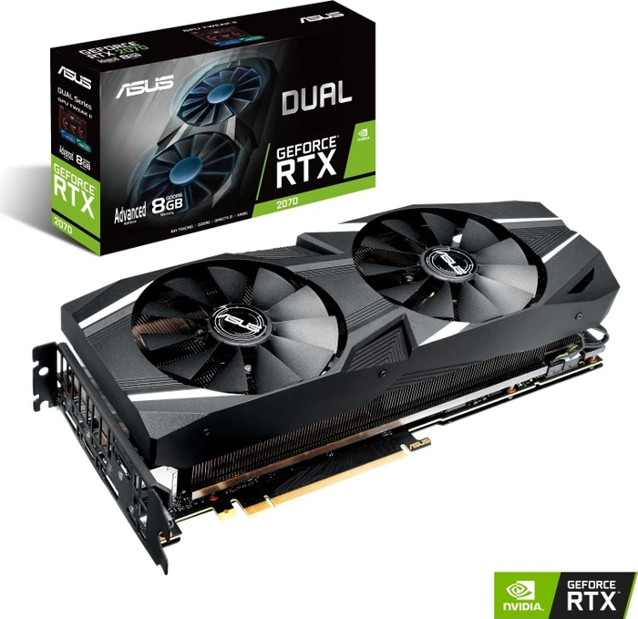 ASUS Dual GeForce RTX 2070 Advanced, DUAL-RTX2070-A8G, 8GB GDDR6, HDMI, USB-C, 3x DP